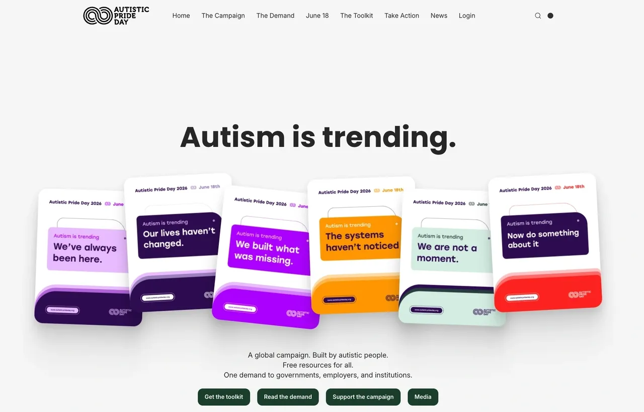 Autistic Pride Day is no longer one day.